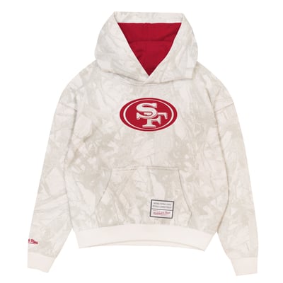 San Francisco 49ers Mitchell & Ness Youth Ghosted Hoodie - White