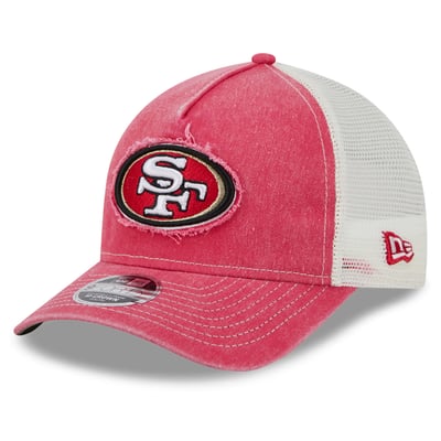  San Francisco 49ers New Era Youth Fan 9FORTY A-Frame Trucker Adjustable Hat - Scarlet