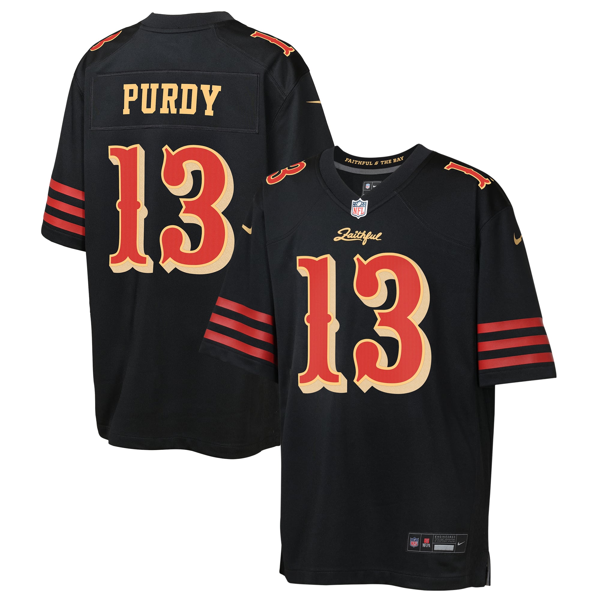 Youth Nike Brock Purdy Black San Francisco 49ers Rivalries Collection ...