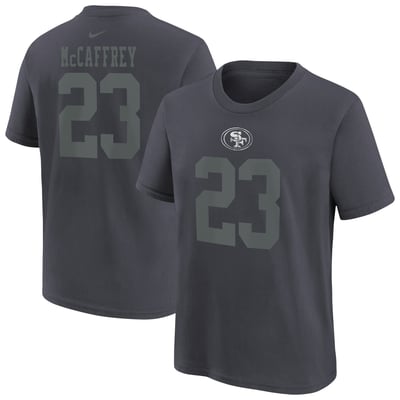 Christian McCaffrey San Francisco 49ers Nike Youth Name & Number T-Shirt - Anthracite
