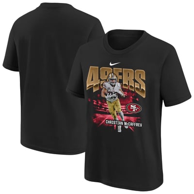 Christian McCaffrey San Francisco 49ers Nike Youth Oversized Player T-Shirt - Black