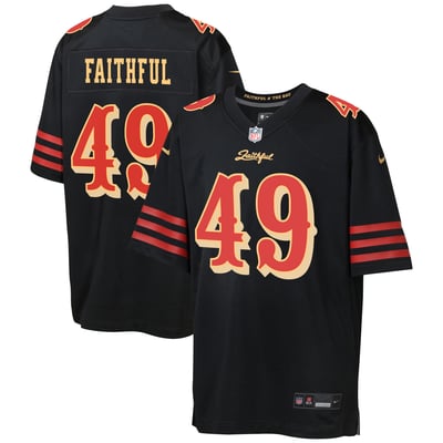 The Faithful San Francisco 49ers Nike Youth Rivalries Collection Game Jersey - Black