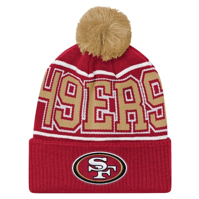 San Francisco 49ers Outerstuff Youth Highlight Cuffed Knit Hat with Pom - Scarlet