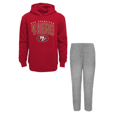 San Francisco 49ers Outerstuff Youth Step By Step Hoodie & Pants Set - Scarlet/Gray