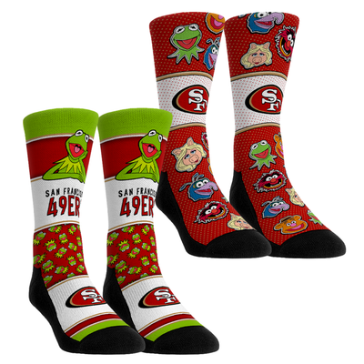  San Francisco 49ers Rock Em Youth Muppets 2-Pack Crew Socks Set - Maroon