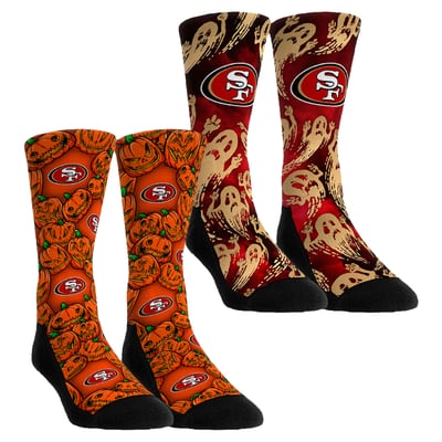  San Francisco 49ers Rock Em Youth Halloween Crew Socks 2-Pack Set - Orange