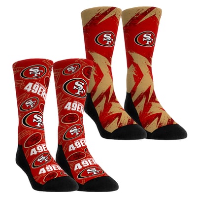  San Francisco 49ers Rock Em Youth Game Day Two-Pack Crew Sock Set - Red