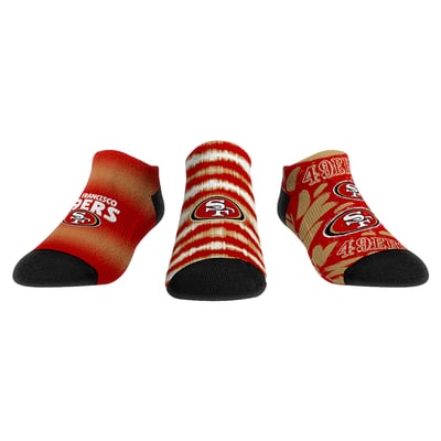  San Francisco 49ers Rock Em Youth Make Some Noise Three-Pack Low-Cut Socks Set - Red