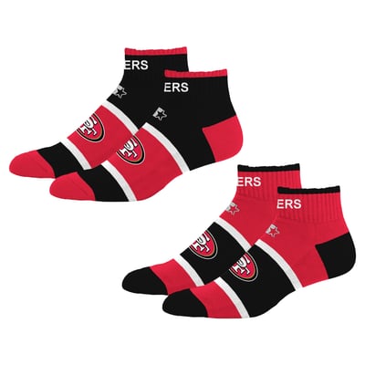 San Francisco 49ers Starter Youth Season Opener Two-Pack Quarter Socks Set - Black
