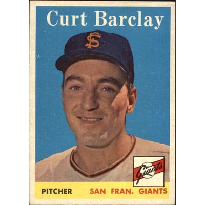 1958 Topps #21 Curt Barclay