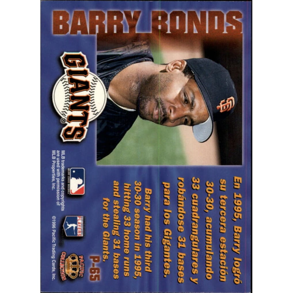 1996 Pacific Prisms #P65 Barry Bonds