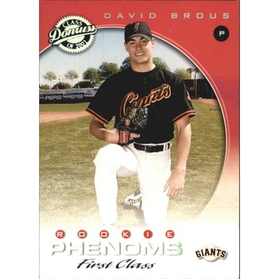 2001 Donruss Class of 2001 First Class #285 David Brous PH