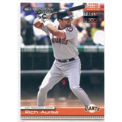2004 Donruss Press Proofs Black #369 Rich Aurilia