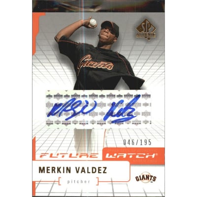 2004 SP Authentic Future Watch Autograph 195 #99 Merkin Valdez FW