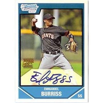 2007 Bowman Chrome Prospects Refractors #BC243 Emmanuel Burriss AU