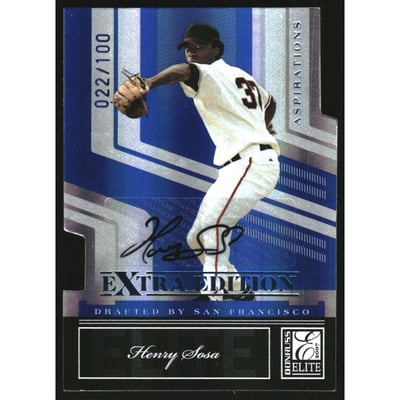 2007 Donruss Elite Extra Edition Signature Aspirations #60 Henry Sosa/100 EXCH