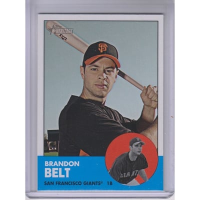 2012 Topps Heritage #490 Brandon Belt SP