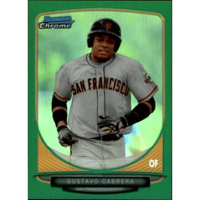 2013 Bowman Chrome Mini Green Refractors #305 Gustavo Cabrera