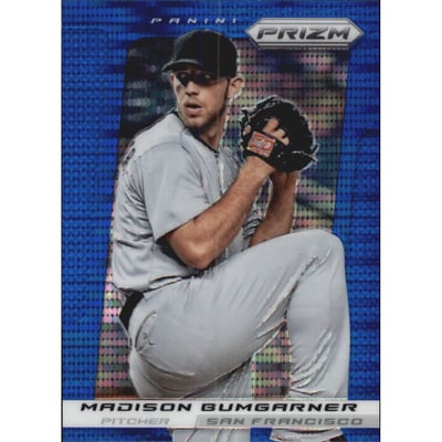 2013 Panini Prizm Prizms Blue Pulsar #37 Madison Bumgarner