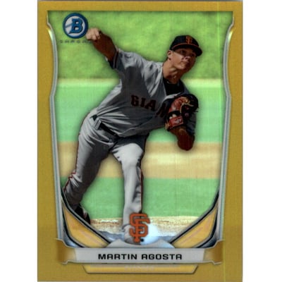 2014 Bowman Chrome Bowman Scout Top 5 Mini Gold Refractors #BMSFG4 Martin Agosta