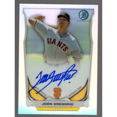 2014 Bowman Chrome Prospect Autographs Refractors #BCAPJG Joan Gregorio