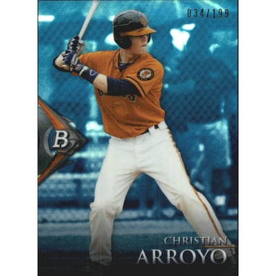2014 Bowman Platinum Chrome Prospects Blue Refractors #BPCP89 Christian Arroyo