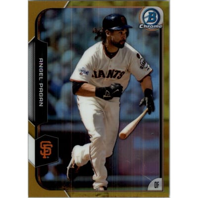 2015 Bowman Chrome Gold Refractors #24 Angel Pagan
