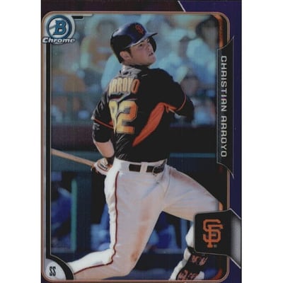 2015 Bowman Chrome Prospects Purple Refractors #BCP157 Christian Arroyo