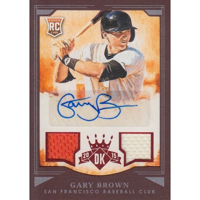 2015 Diamond Kings Rookie Signature Materials Framed Red #161 Gary Brown/99