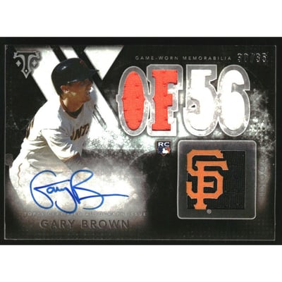 2015 Topps Triple Threads Black #127 Gary Brown JSY AU