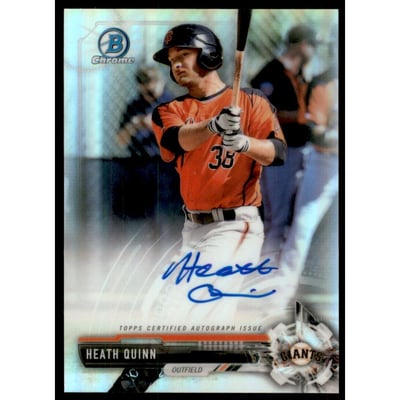 2017 Bowman Chrome Prospect Autographs Refractors #CPAHQ Heath Quinn