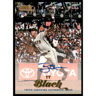 2017 Stadium Club Autographs Gold Foil #SCATB Ty Blach