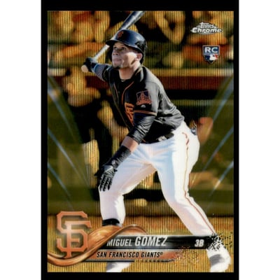 2018 Topps Chrome Gold Wave Refractors #13 Miguel Gomez