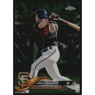 2018 Topps Chrome Green Wave Refractors #95 Evan Longoria