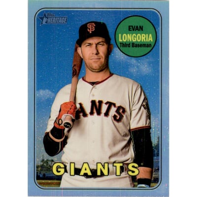 2018 Topps Heritage Chrome Refractors #THC725 Evan Longoria