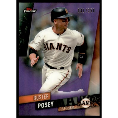 2019 Finest Purple Refractors #11 Buster Posey