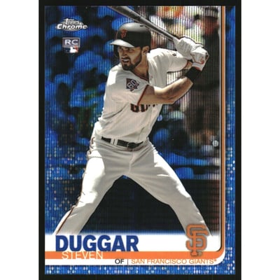 2019 Topps Chrome Blue Wave Refractors #150 Steven Duggar