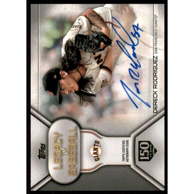 2019 Topps Legacy of Baseball Autographs 150th Anniversary #LBADR Dereck Rodriguez S2