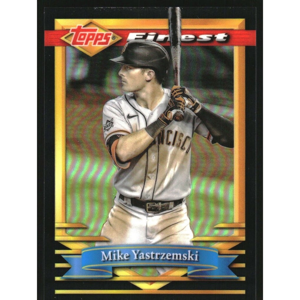 2021 Finest Flashbacks Black Refractors #125 Mike Yastrzemski