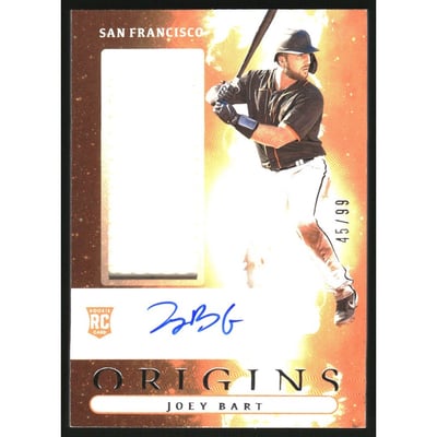 2021 Panini Origins Rookie Jumbo Material Autographs #17 Joey Bart