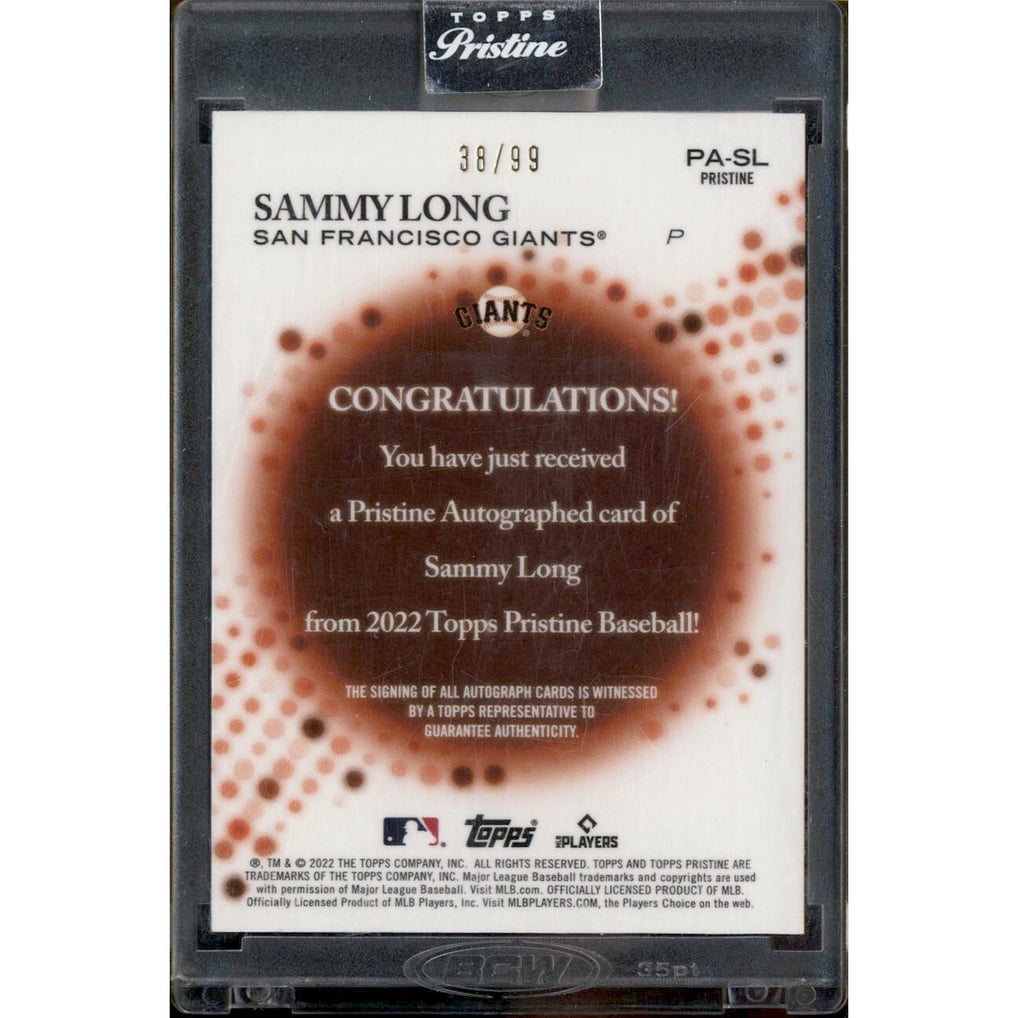 2022 Topps Pristine Autographs Pristine Refractors #PASL Sammy Long