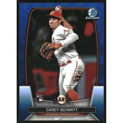 2023 Bowman Chrome Blue Refractors #38 Casey Schmitt