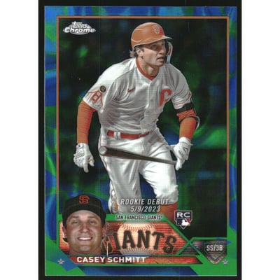 2023 Topps Chrome Update Blue Green Lava Lamp Refractors #USC134 Casey Schmitt