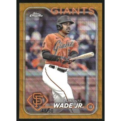 2024 Topps Chrome Gold Wave Refractors #222 LaMonte Wade Jr.