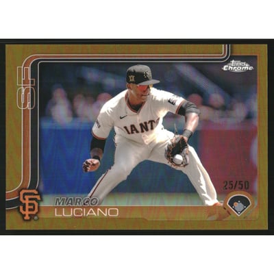 2025 Topps Chrome Gold Refractors #191 Marco Luciano