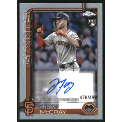 2025 Topps Chrome Rookie Autographs Refractors #RAGM Grant McCray