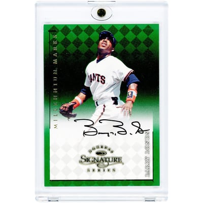 Barry Bonds San Francisco Giants Autographed 1998 Donruss Signature Series Green #MM-BB Card