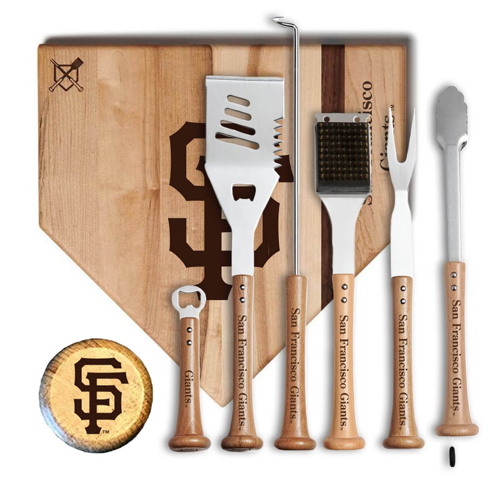 San Francisco Giants Baseball BBQ MVP 17” Cutting Board & 6-Piece BBQ Tools Grill Set