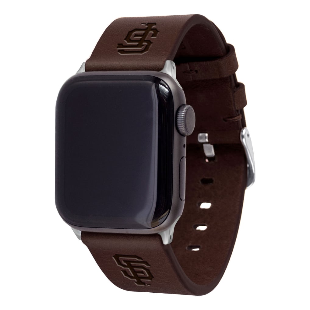 San Francisco Giants Leather Apple Watch Band - Brown