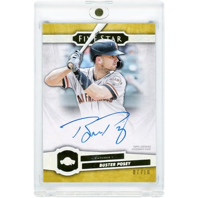 Buster Posey San Francisco Giants Autographed 2021 Topps Five Star Gold #FSA-BPP #7/10 Card